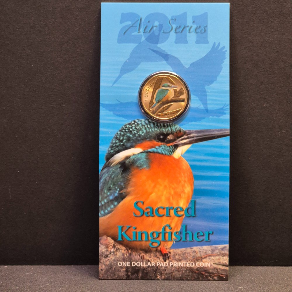 2011 $1 Air Series - Sacred Kingfisher - Coloured Uncirculated Coin