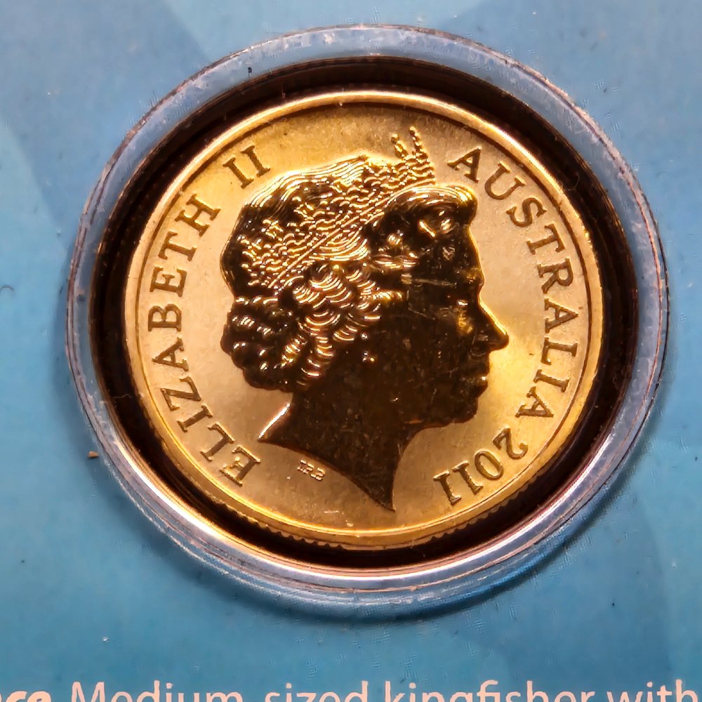 2011 $1 Air Series - Sacred Kingfisher - Coloured Uncirculated Coin