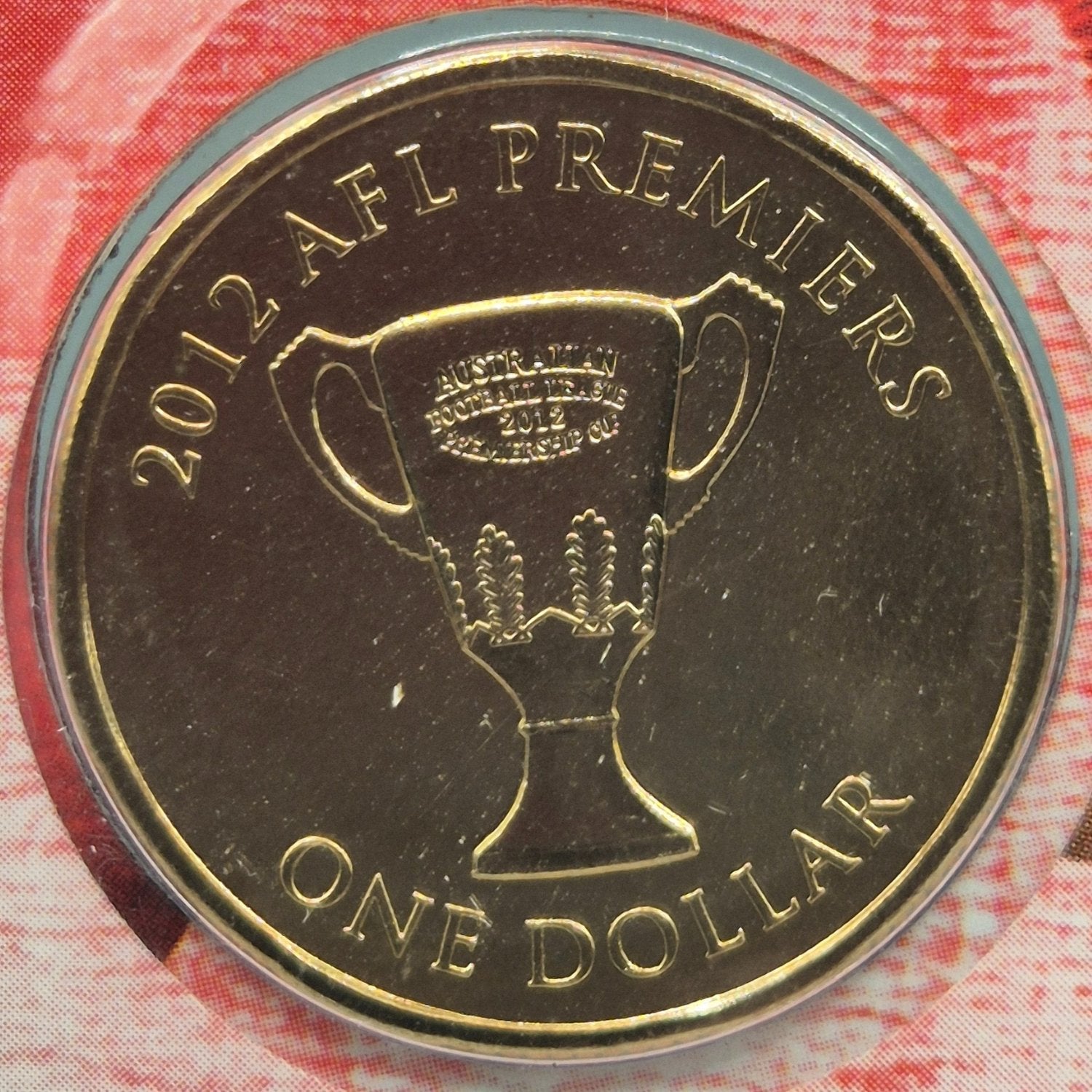 2012 $1 AFL Premiers Sydney Swans coin reverse - toning