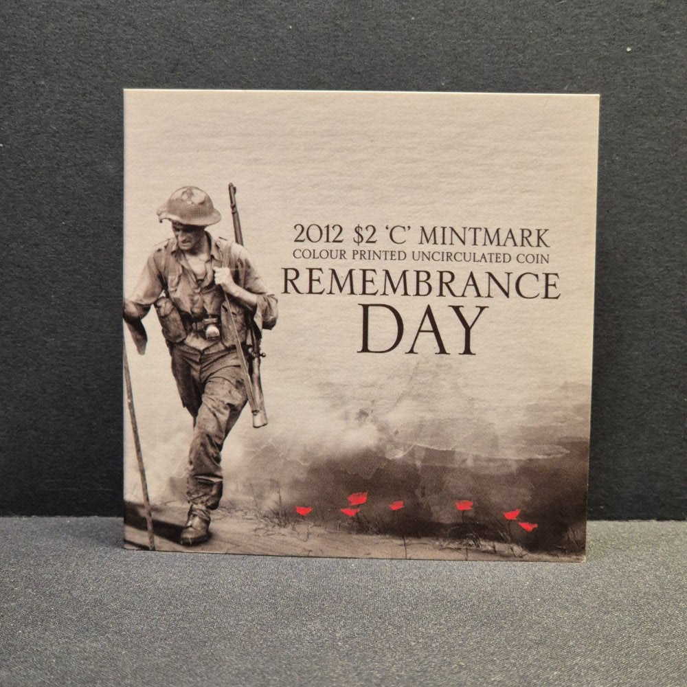 2012 $2 'C' Mintmark Remembrance Day Red Poppy Folder