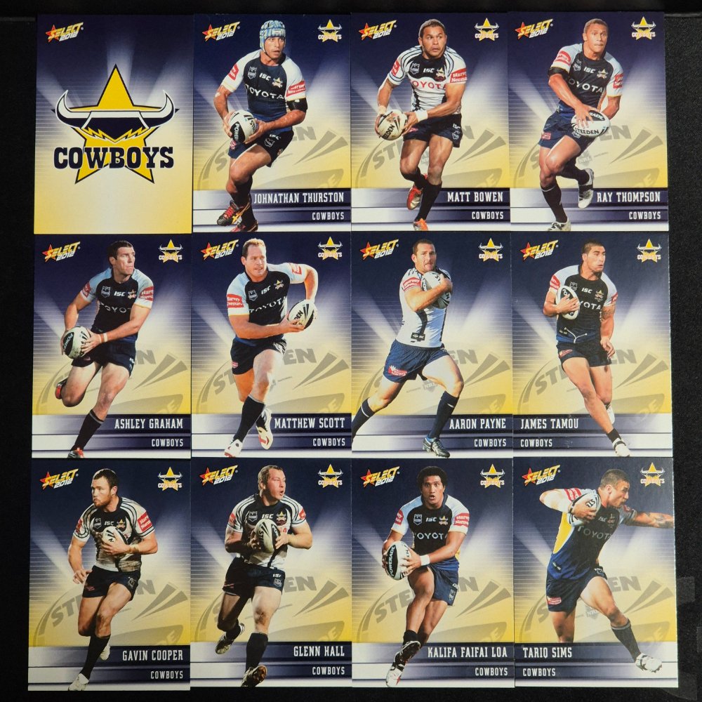 2012 NRL Champions - Common Full Team 12 Card Set - North Queensland Cowboys