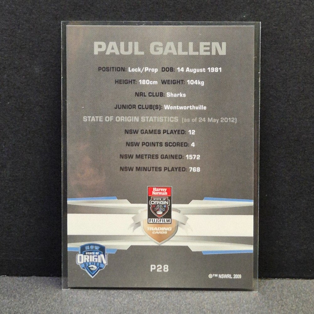 2012 NRL Limited Edition - Parallel - P28 - Paul Gallen