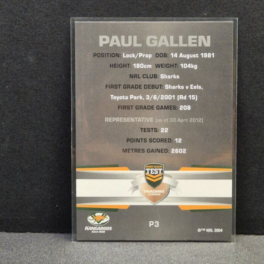 2012 NRL Limited Edition - Parallel - P3 - Paul Gallen