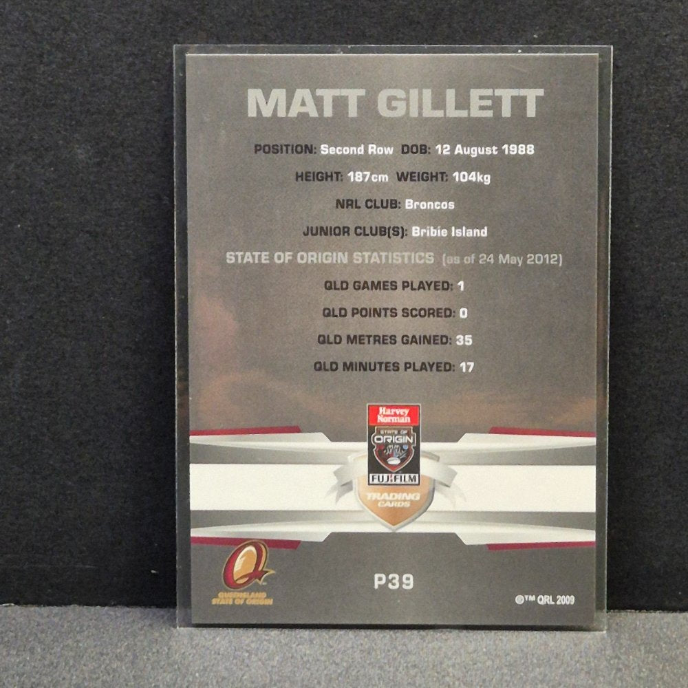 2012 NRL Limited Edition - Parallel - P39 - Matt Gillett