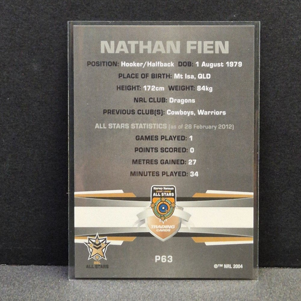 2012 NRL Limited Edition - Parallel - P63 - Nathan Fien