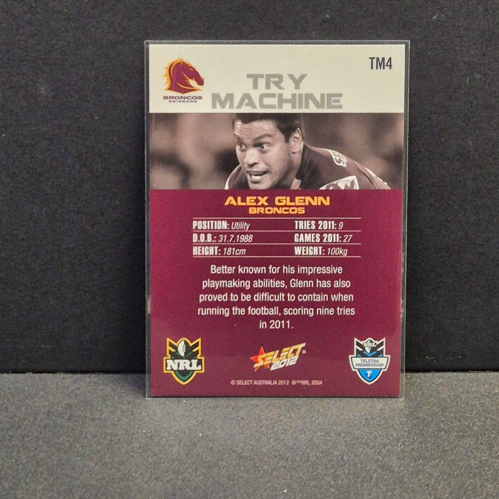 2012 NRL Champions - Try Machine - TM4 - Alex Glenn