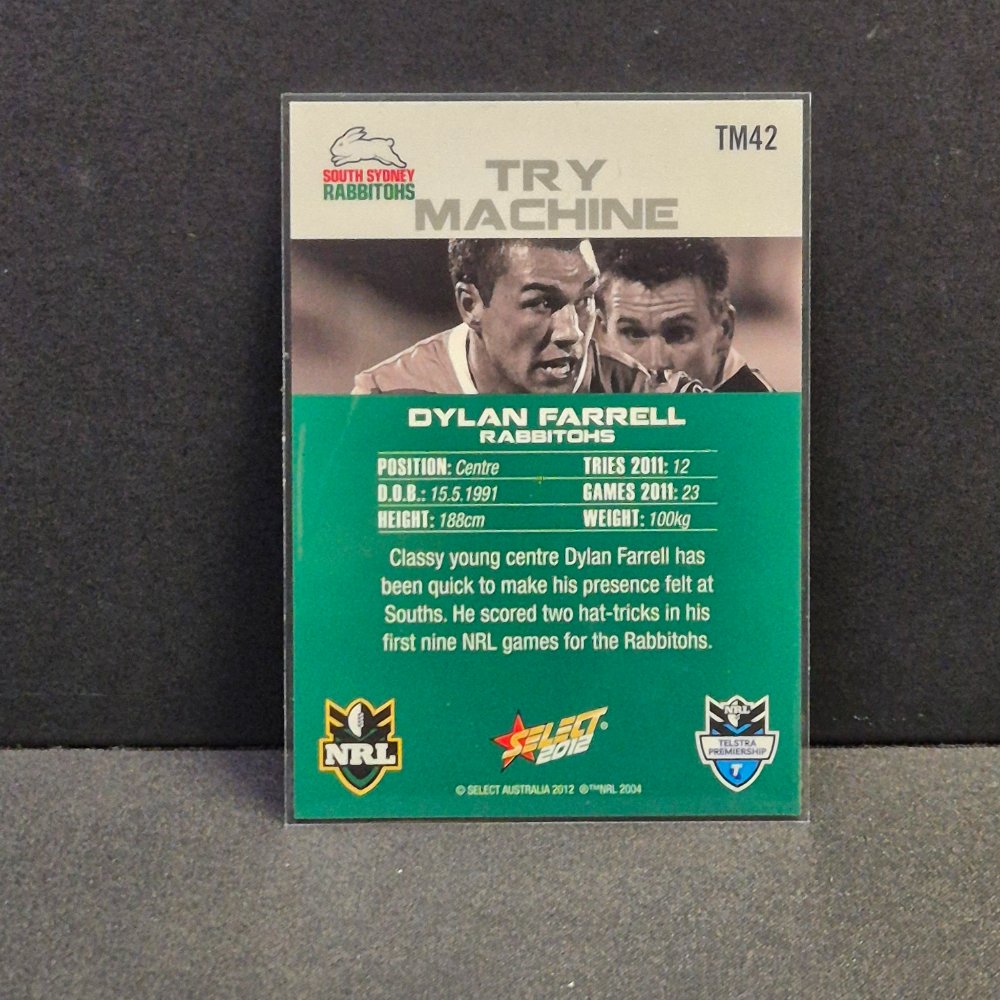 2012 NRL Champions - Try Machine - TM42 - Dylan Farrell