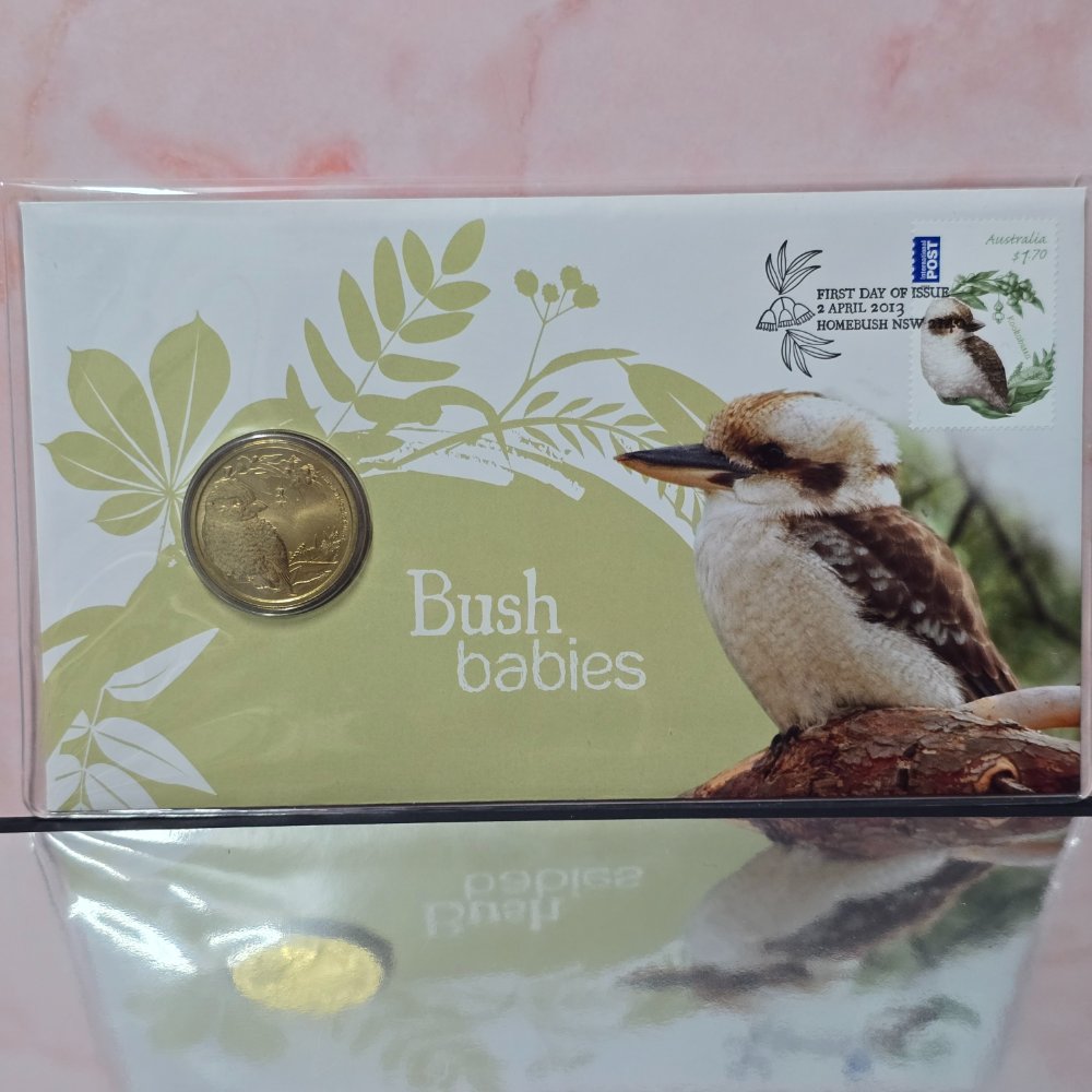 2013 Perth Mint $1 Bush Babies Series II Kookaburra PNC front
