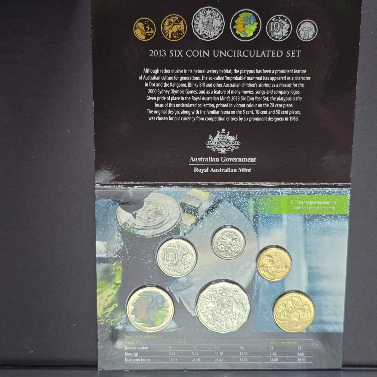 2013 Special Edition Six Coin Mint Set with Hyper Metallic 20c