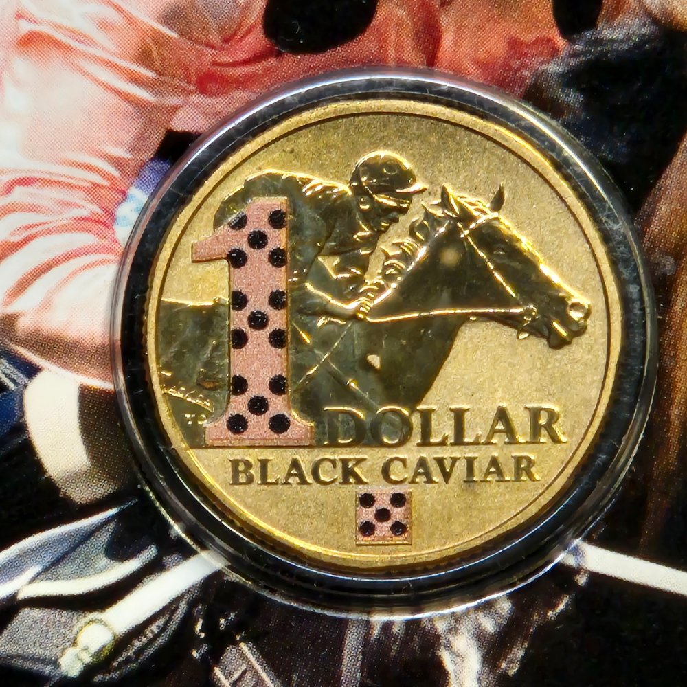 2013 $1 Black Caviar - Coloured Uncirculated Coin
