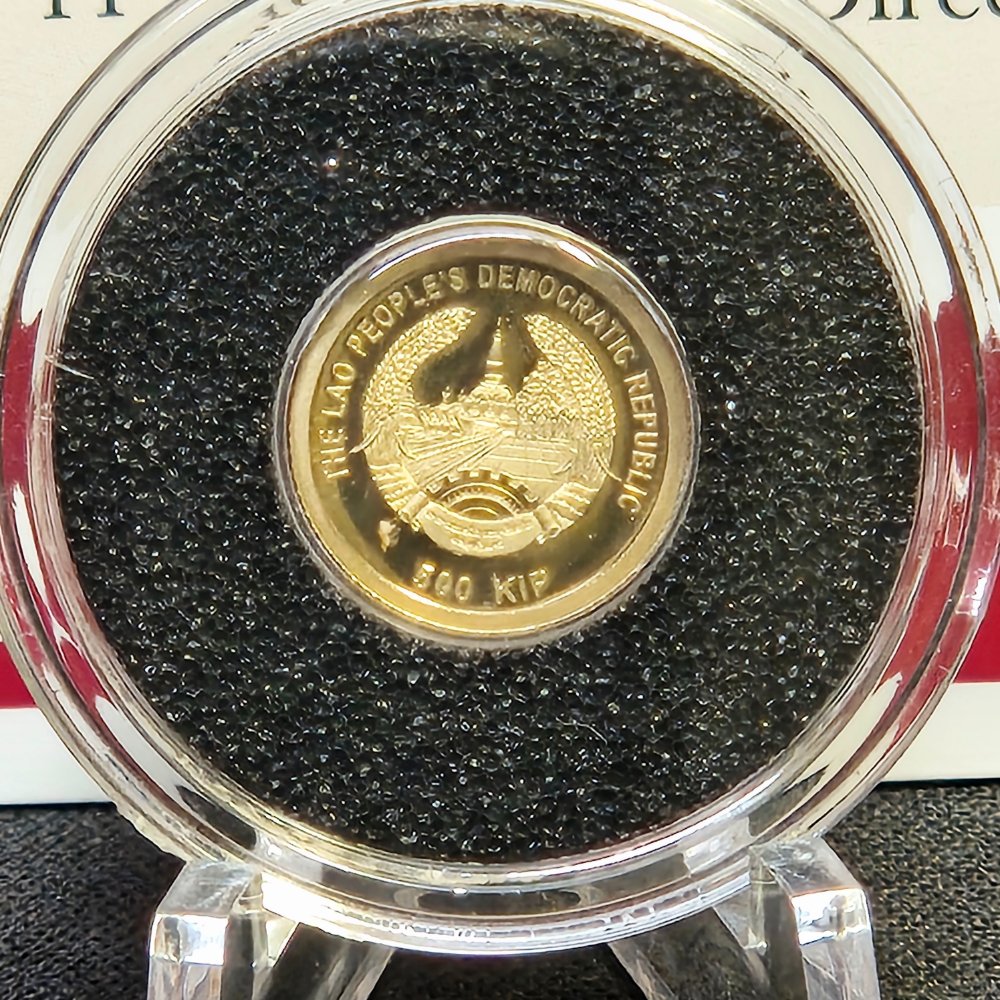 2013 Tiger Gold Proof Coin – 500 Kip, Macquarie Mint (0.5g .585)