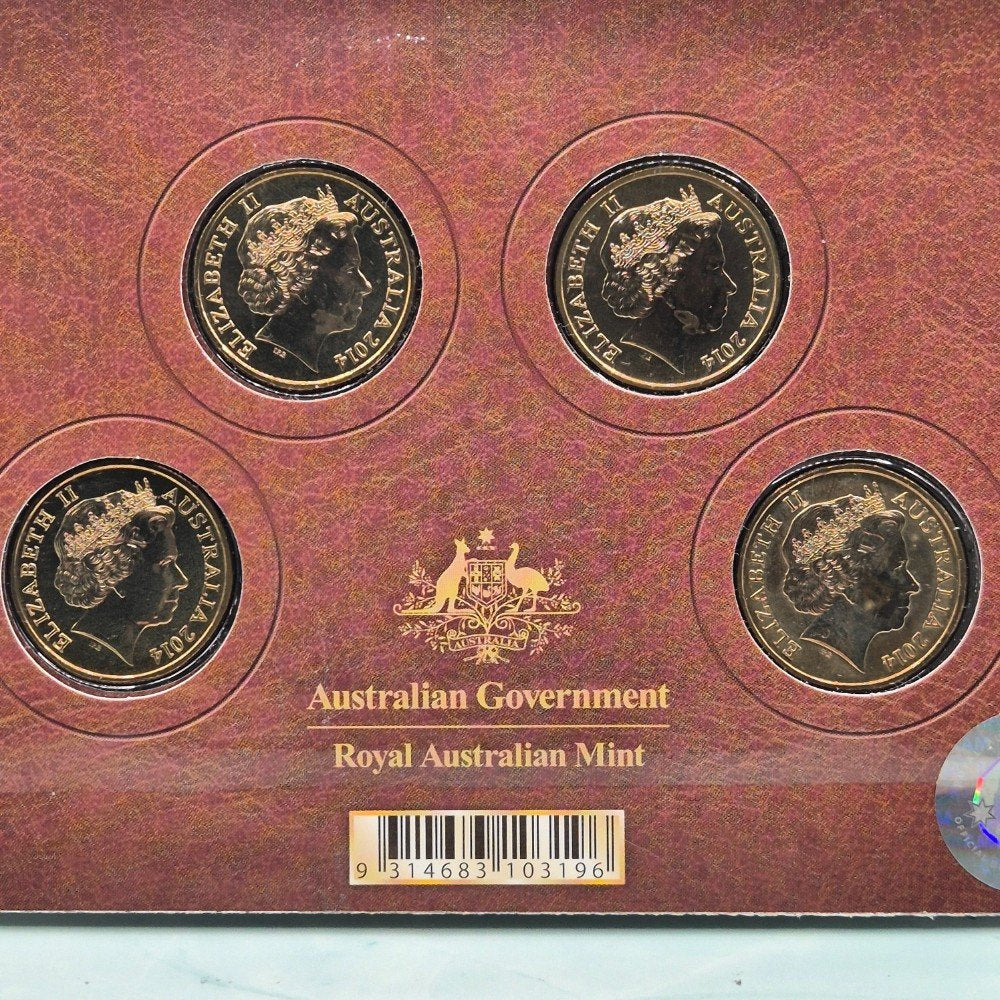 2014 $1 Voyage to Terra Australis Four Coin Mintmark & Privy Mark Set