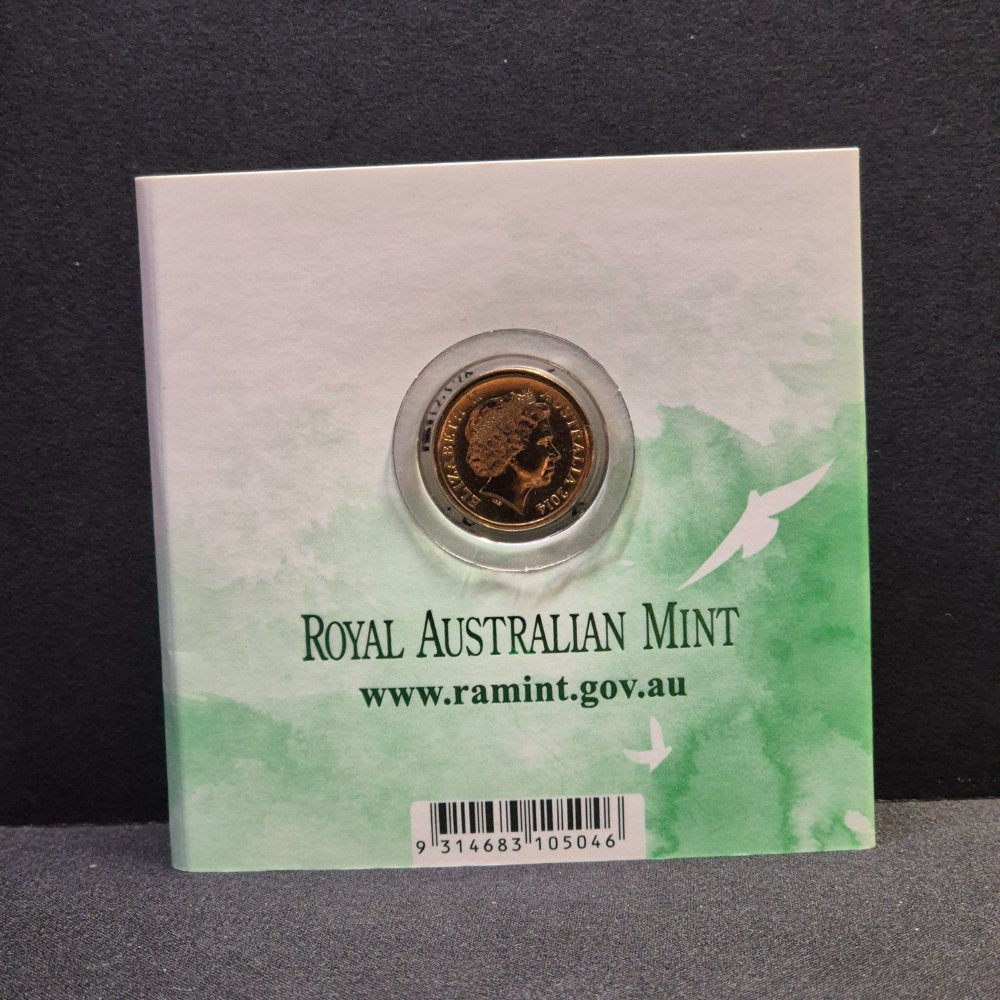 2014 $2 'C' Mintmark Remembrance Day Green Dove Folder