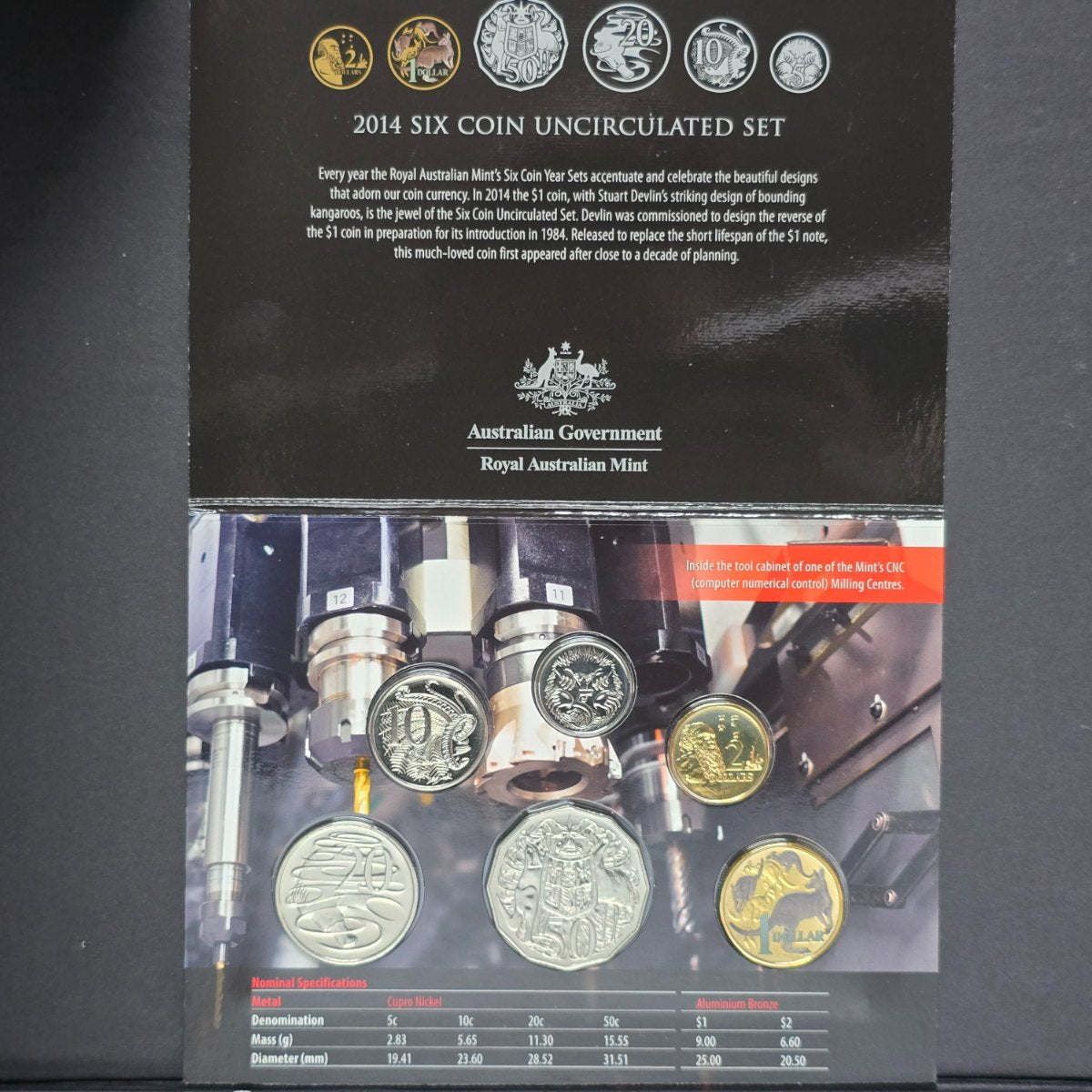 2014 Special Edition Six Coin Mint Set with Hyper Metallic $1