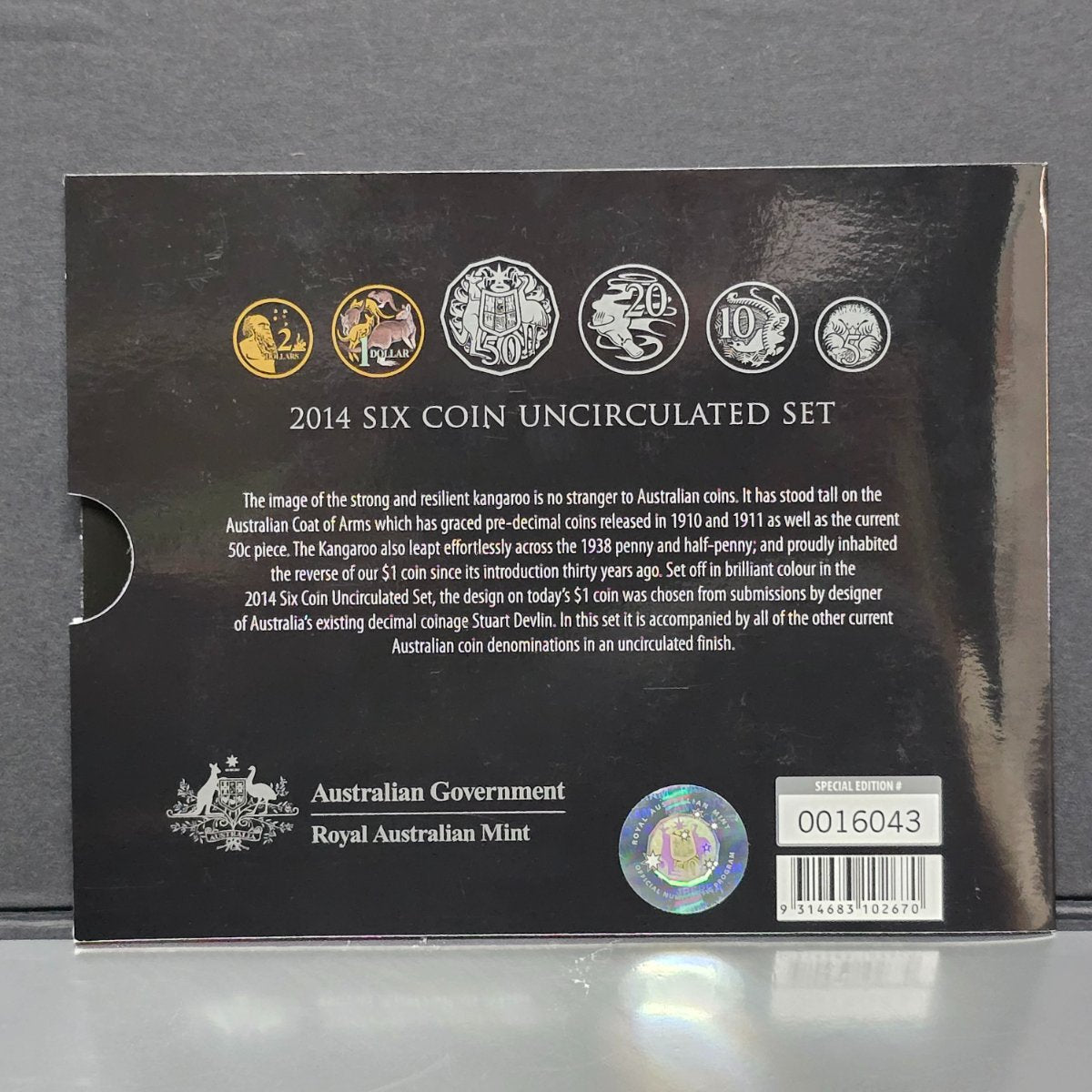 2014 Special Edition Six Coin Mint Set with Hyper Metallic $1