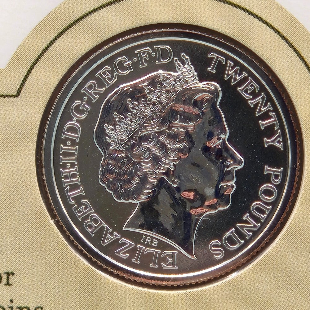 2014 £20 Outbreak Silver Brilliant Uncirculated Coin In Folder