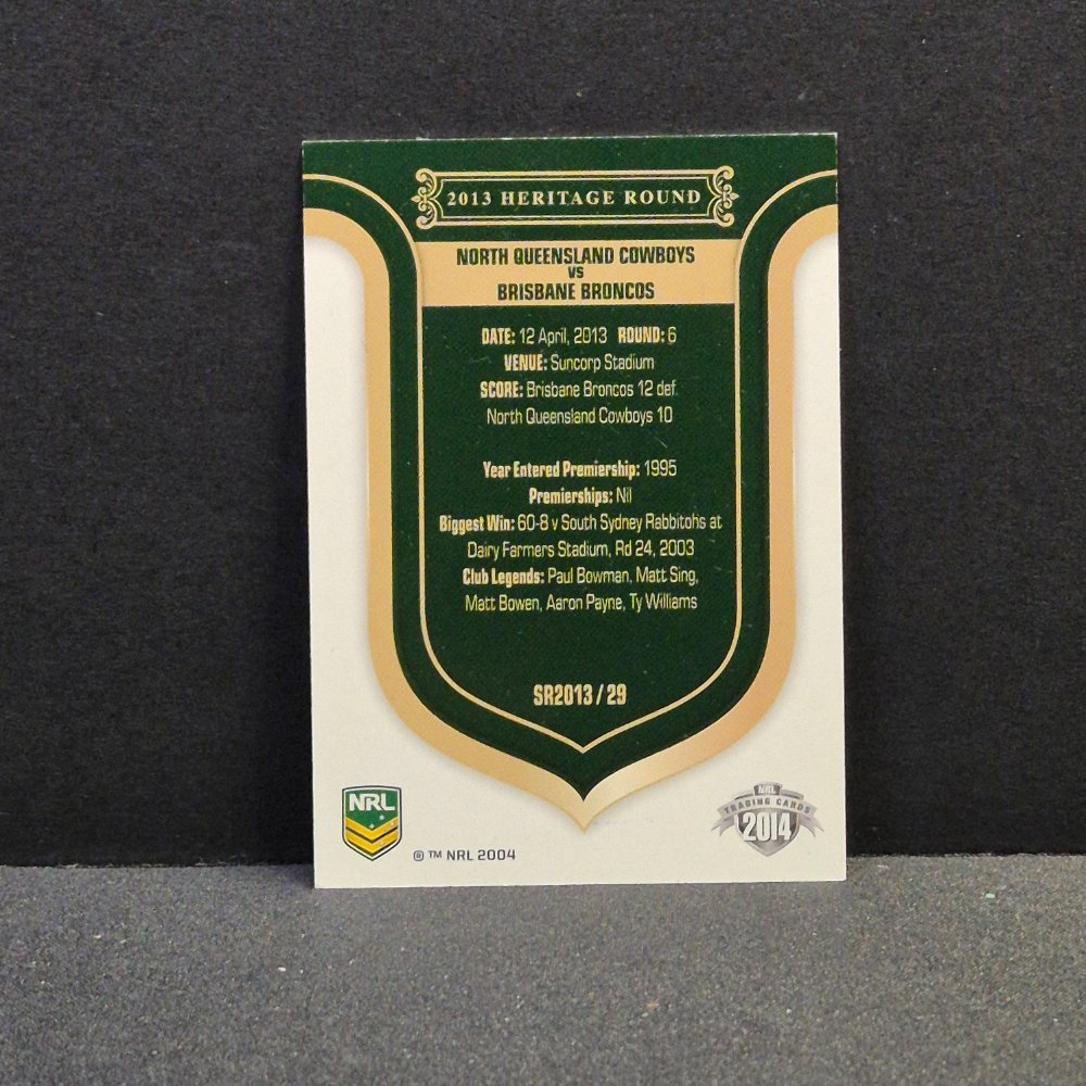 2014 NRL Traders - Heritage Round - SR2013 - James Tamou