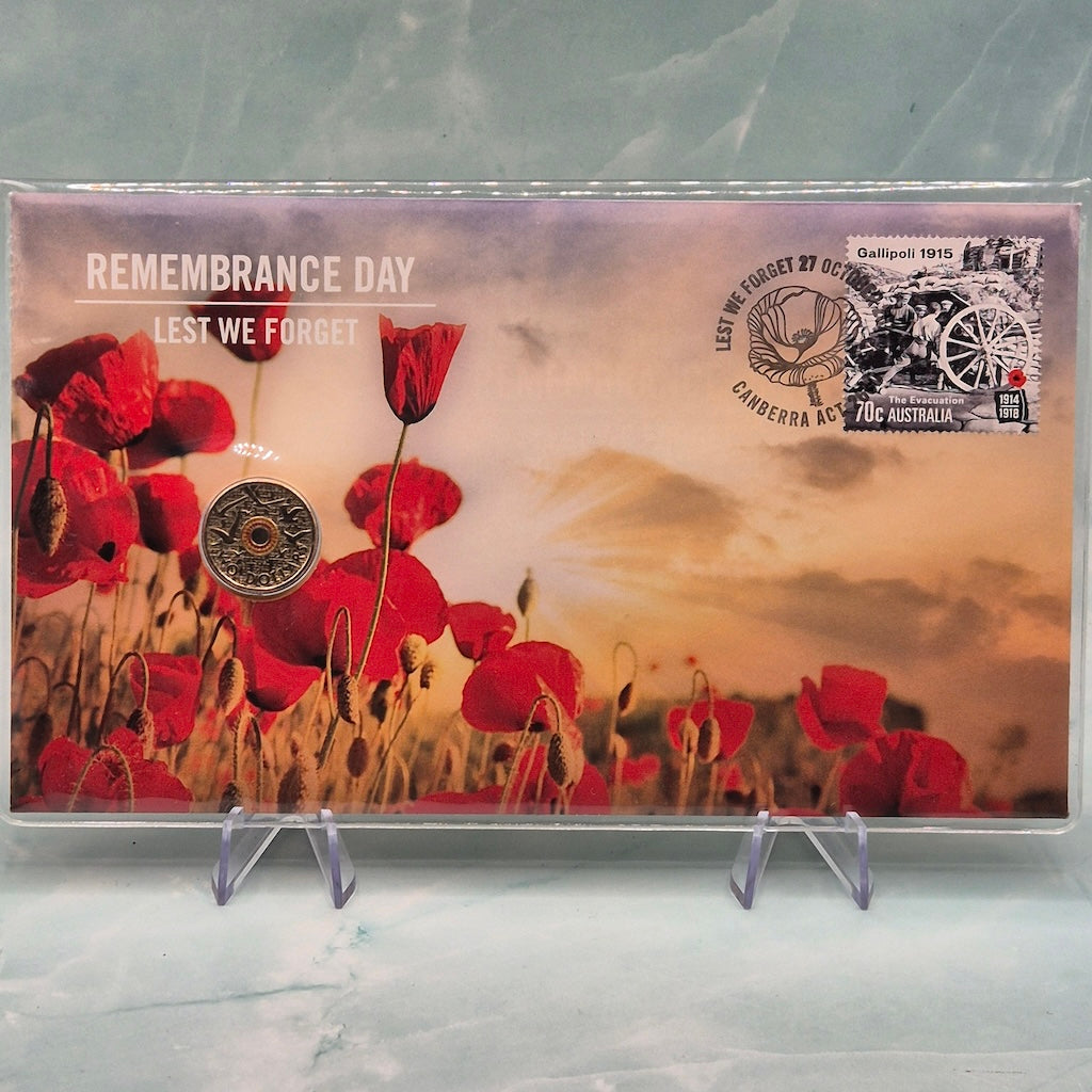 2015 $2 Remembrance Day In Flanders Fields Lest We Forget PNC front cover