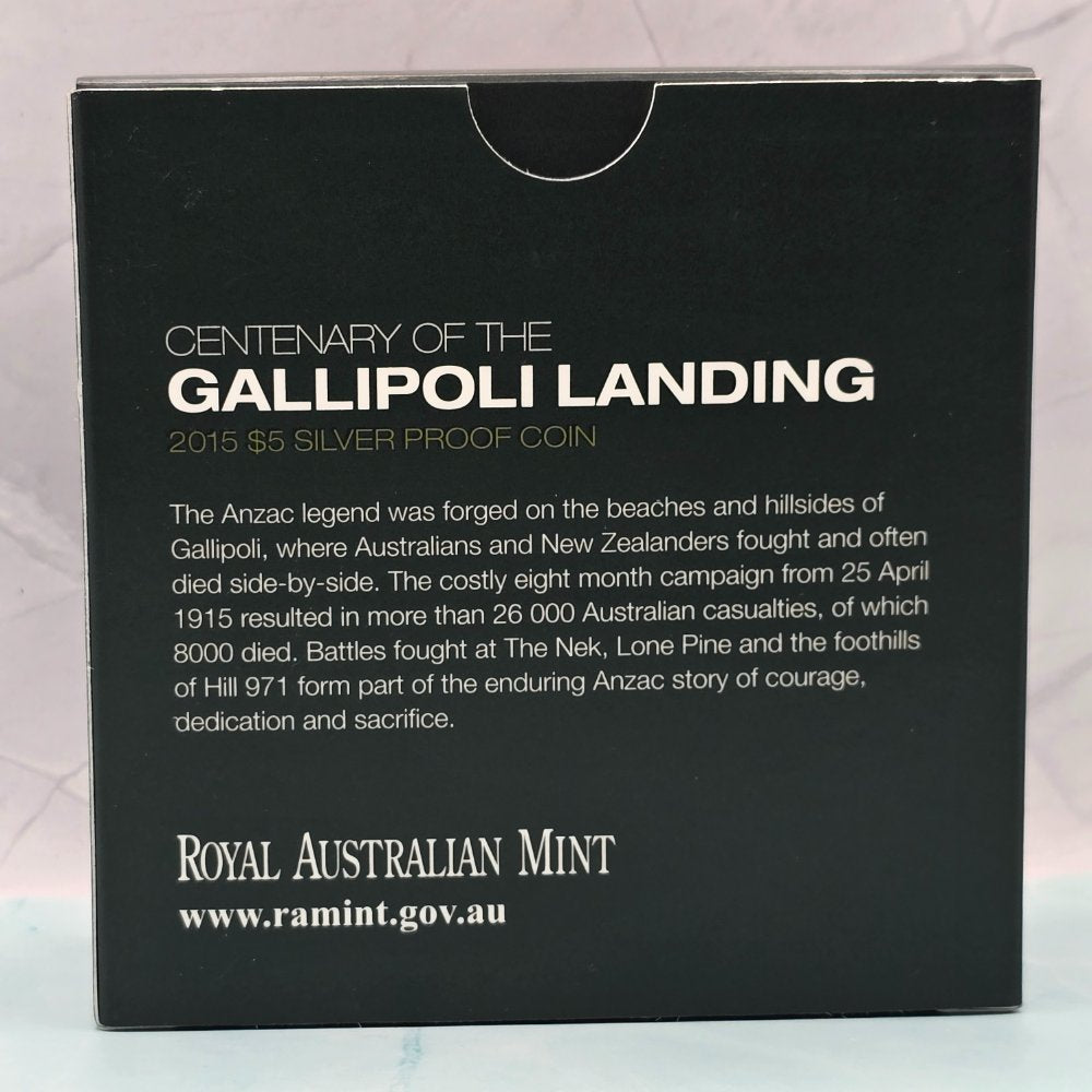 2015 1oz Centenary of Gallipoli Landing $5 Silver Proof Coin