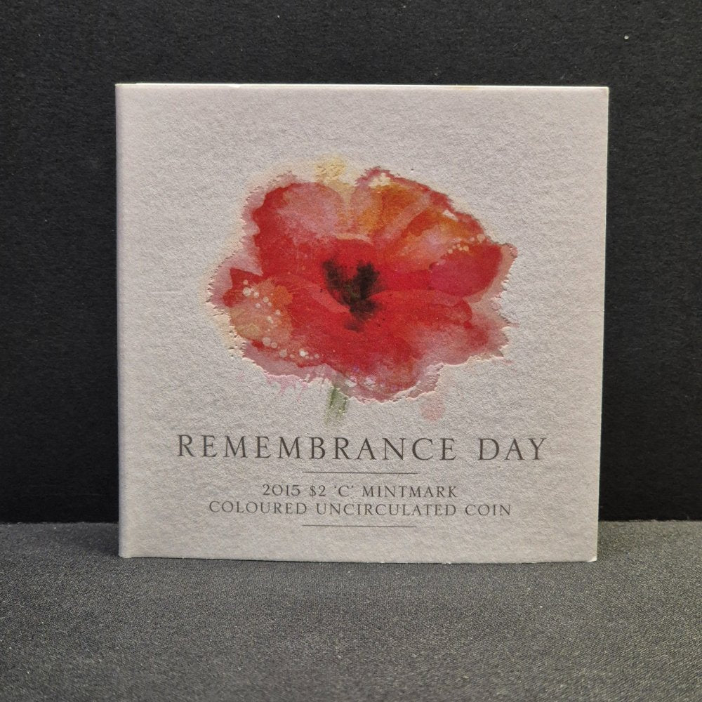 2015 $2 'C' Mintmark Remembrance Day Flanders Fields Folder
