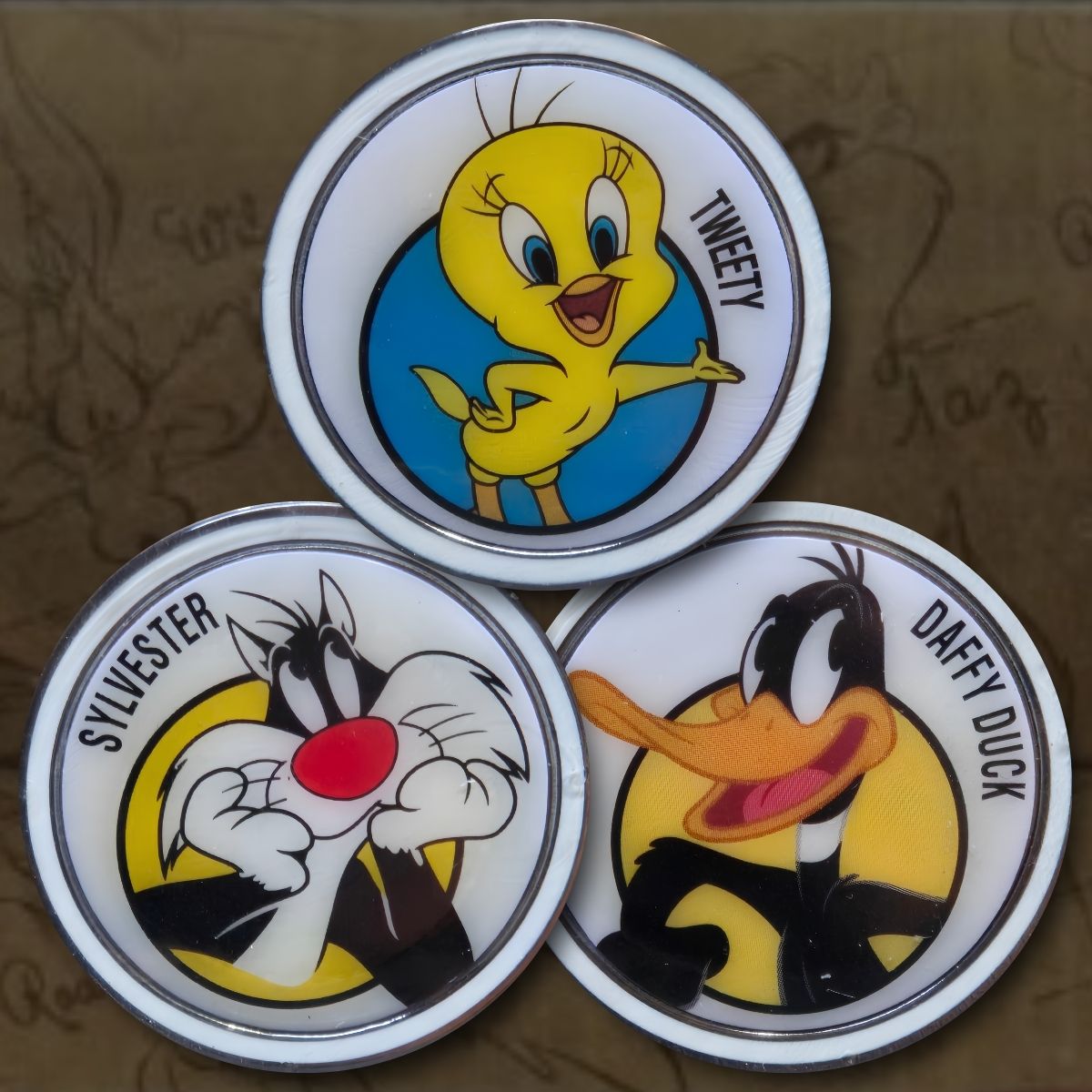2015 Looney Tunes Three Medallion Tweety, Sylvester and Daffy Duck PMC