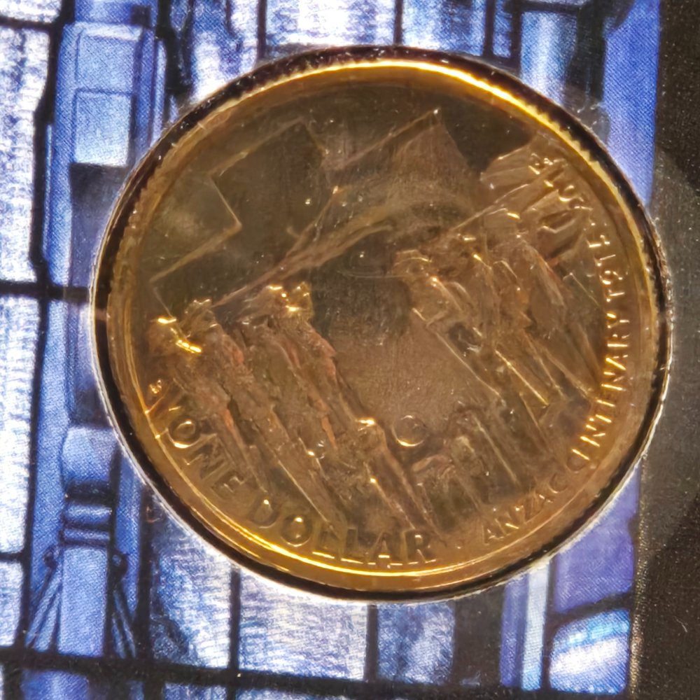 2015 $1 Centenary of Anzac 'B' Counterstamp Carded Coin