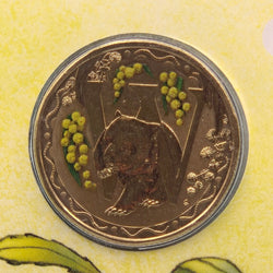 2016 $1 Fair Dinkum Aussie Alphabet Wombat PNC reverse of coloured coin 'W'