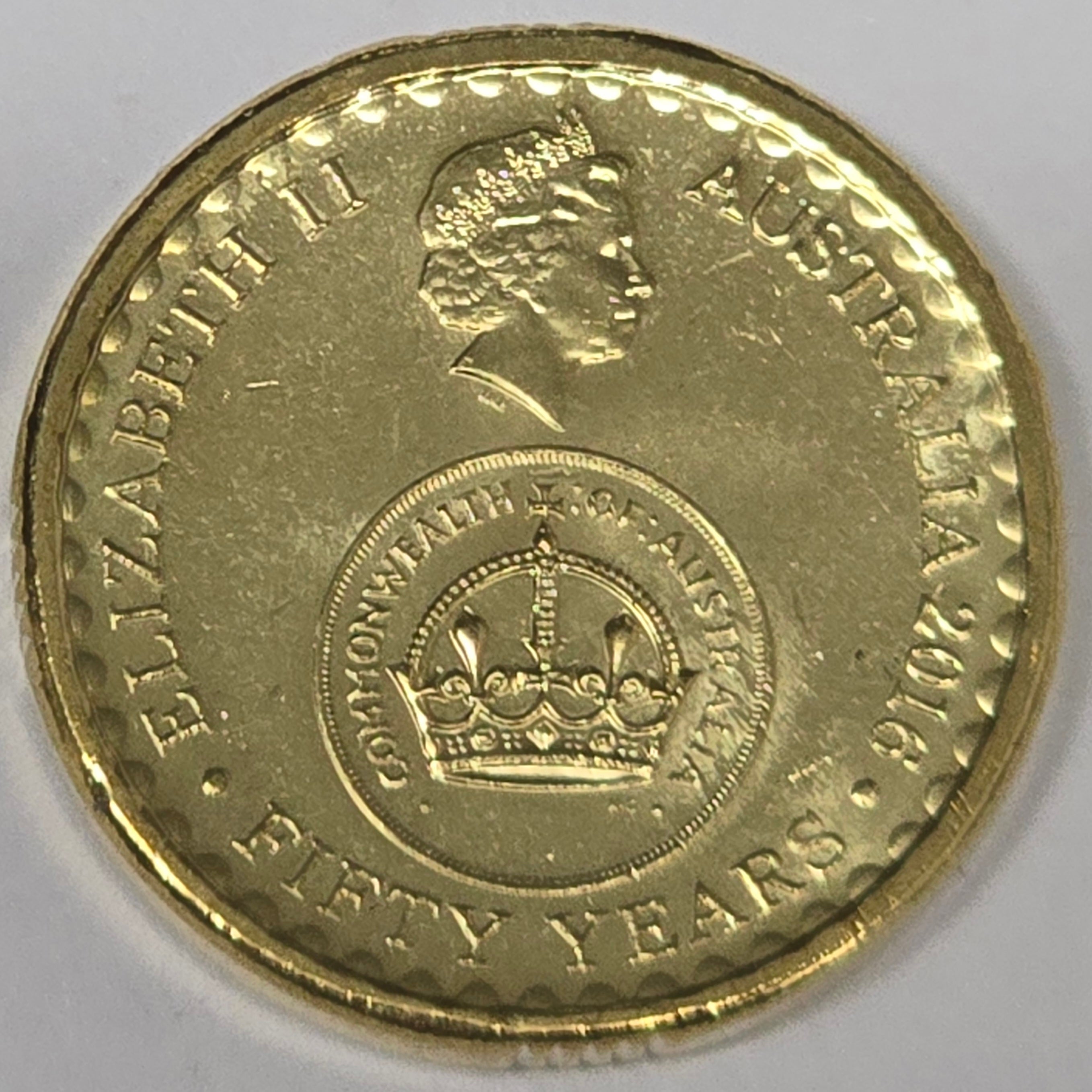 2016 $2 Changeover 50 Years of Decimal Currency single uncirculated coin obverse