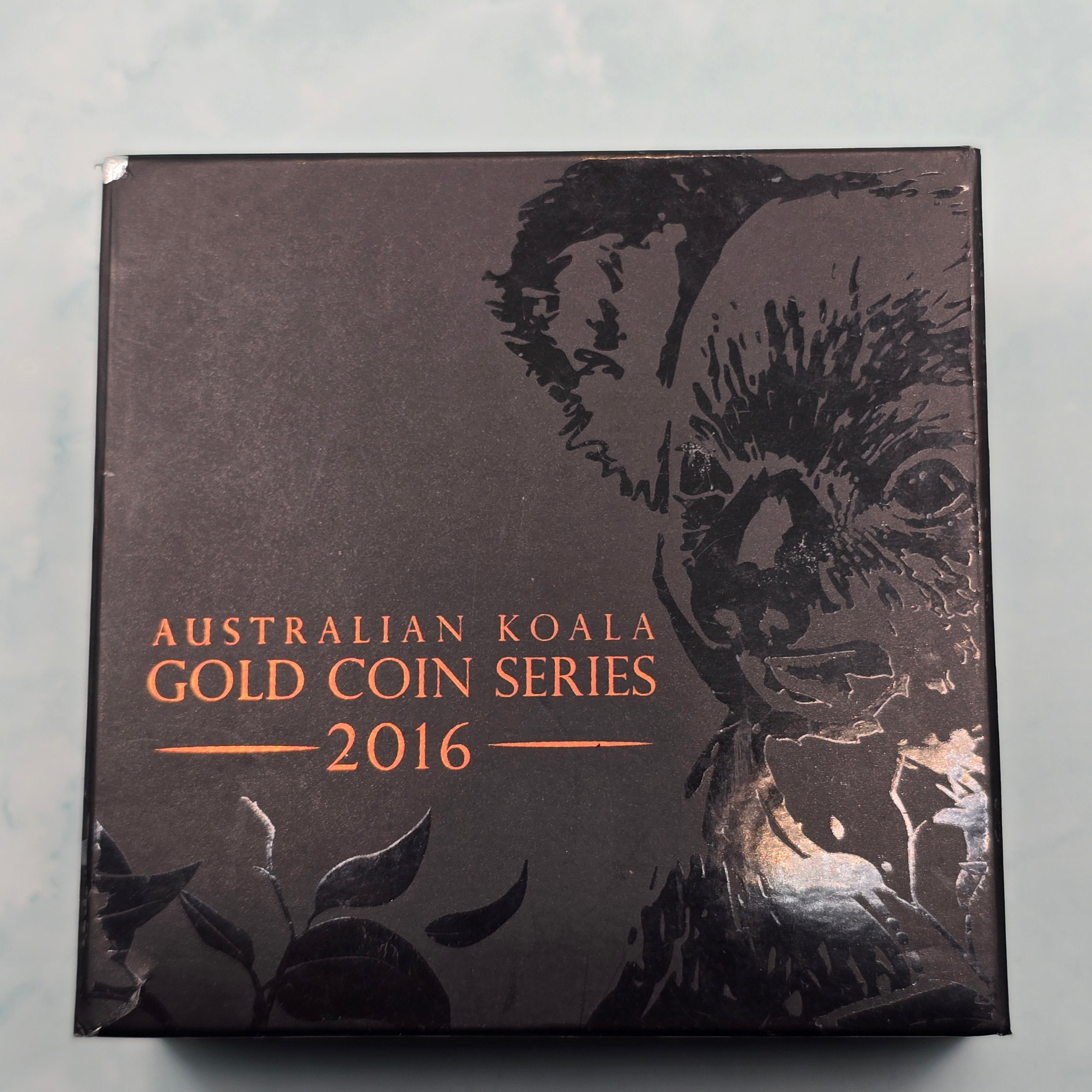 2016 Australian Koala Gold Coin Series by Perth Mint 1/10oz Gold Proof $15 Coin outer box