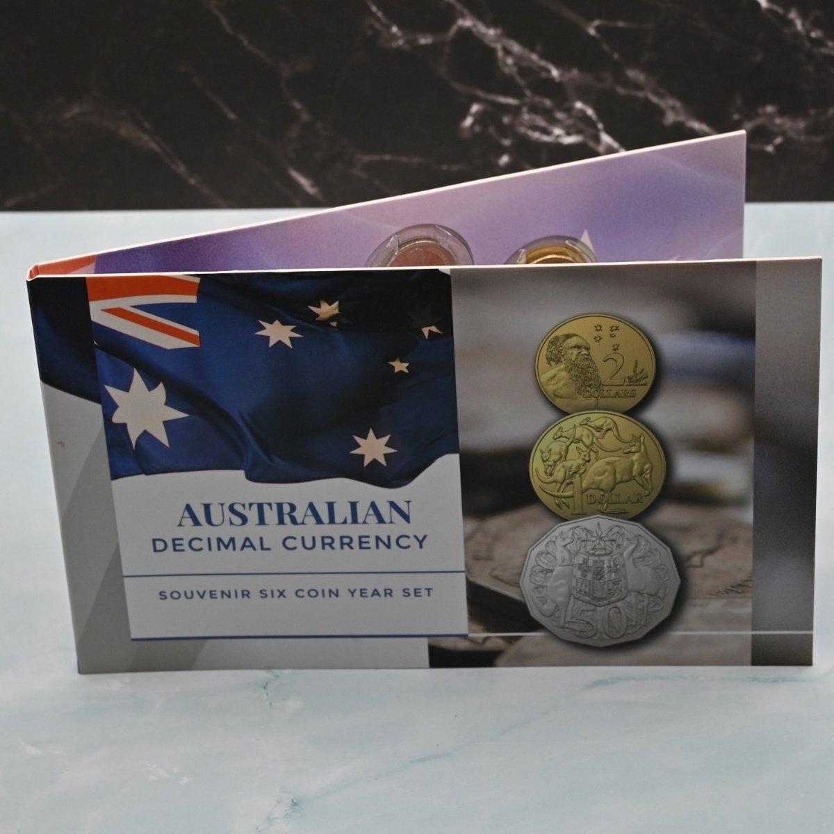 Australian decimal currency six coin year set folder with 2016 Changeover 6 coins circulated