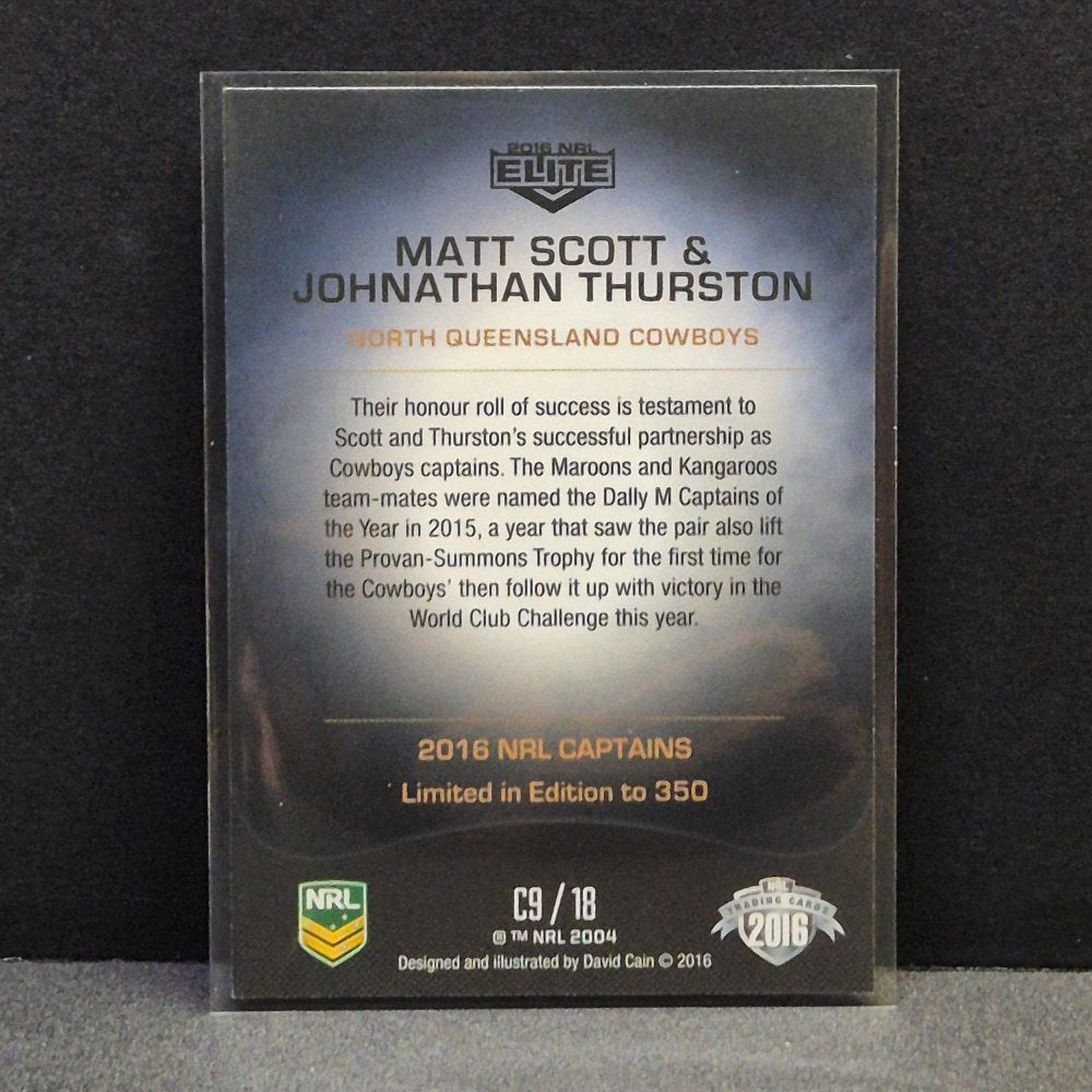 2016 NRL Elite - Captains - C9 - Matt Scott & Johnathan Thurston