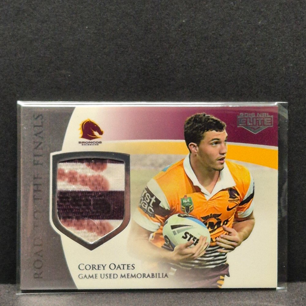 2016 NRL Elite - Road to the Finals - Game Used Memorabilia - RF1- Corey Oates