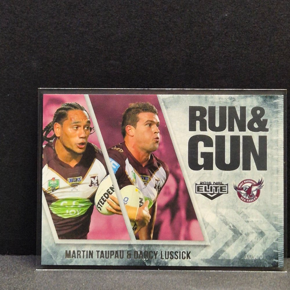 2016 NRL Elite - Run & Gun - RG12 - Taupau/Lussick - Sea-Eagles