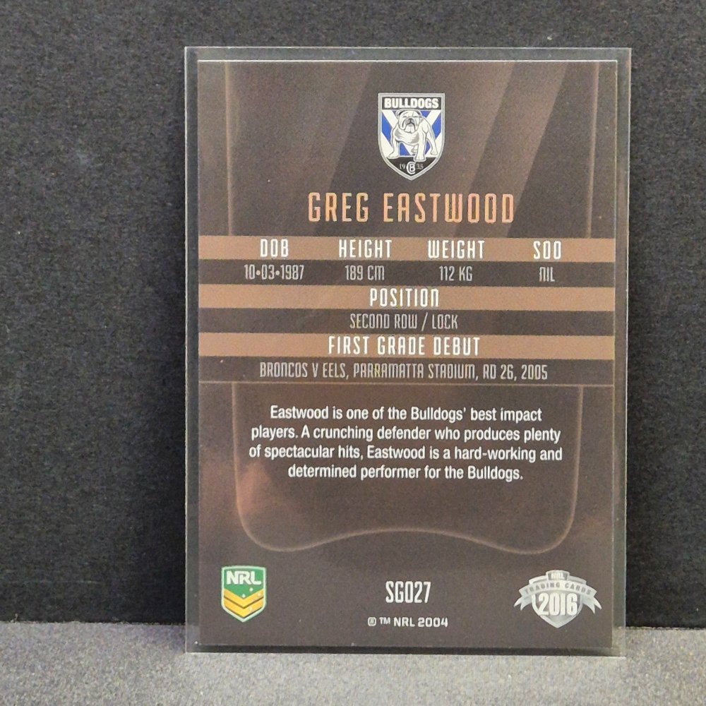 2016 NRL Elite - Gold Parallel - SG027 - Greg Eastwood