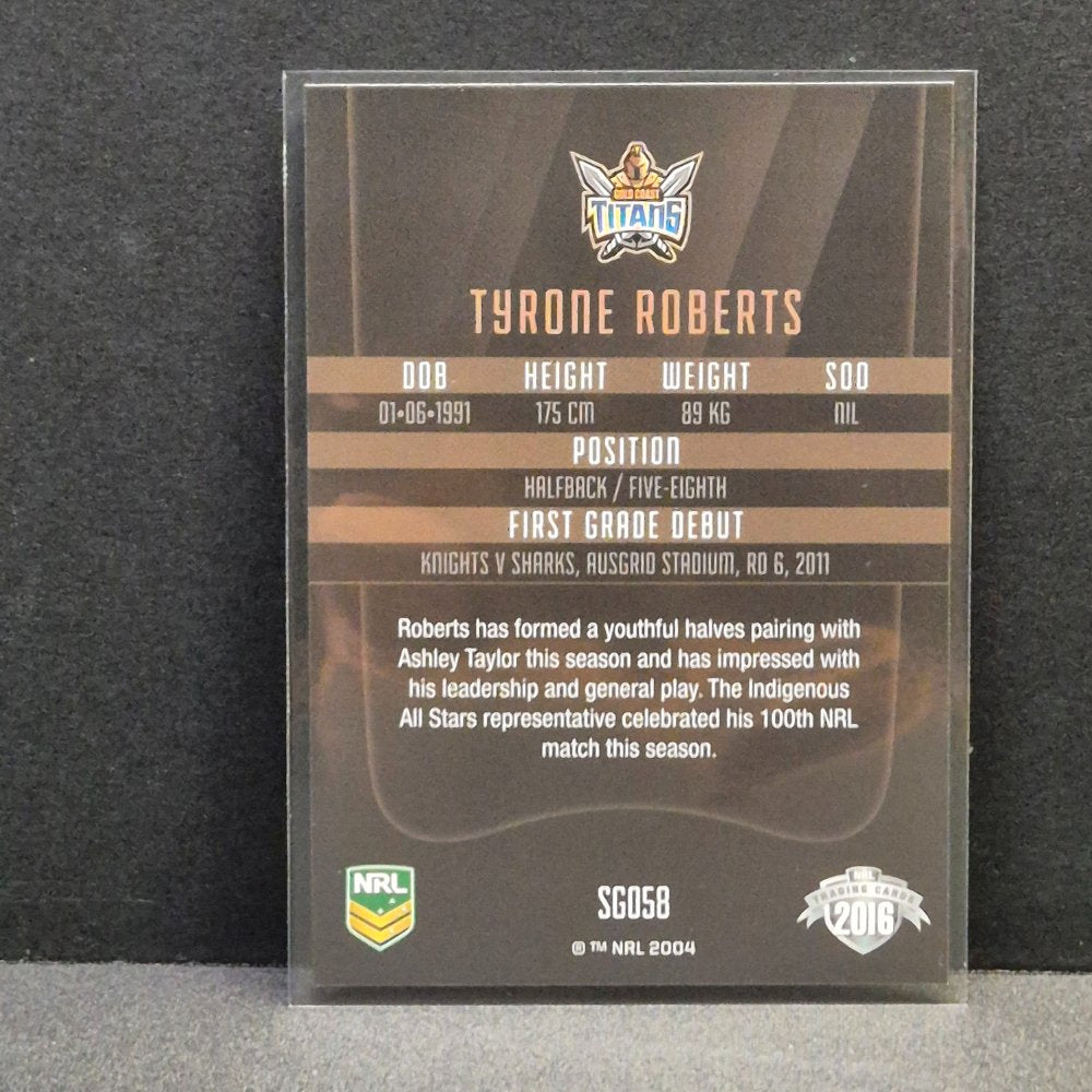 2016 NRL Elite - Gold Parallel - SG058 - Tyrone Roberts