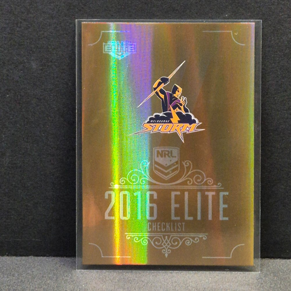 2016 NRL Elite - Gold Parallel - SG073 - Melbourne Storm Checklist
