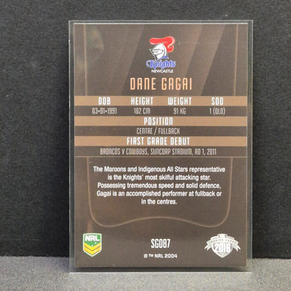 2016 NRL Elite - Gold Parallel - SG087 - Dane Gagai