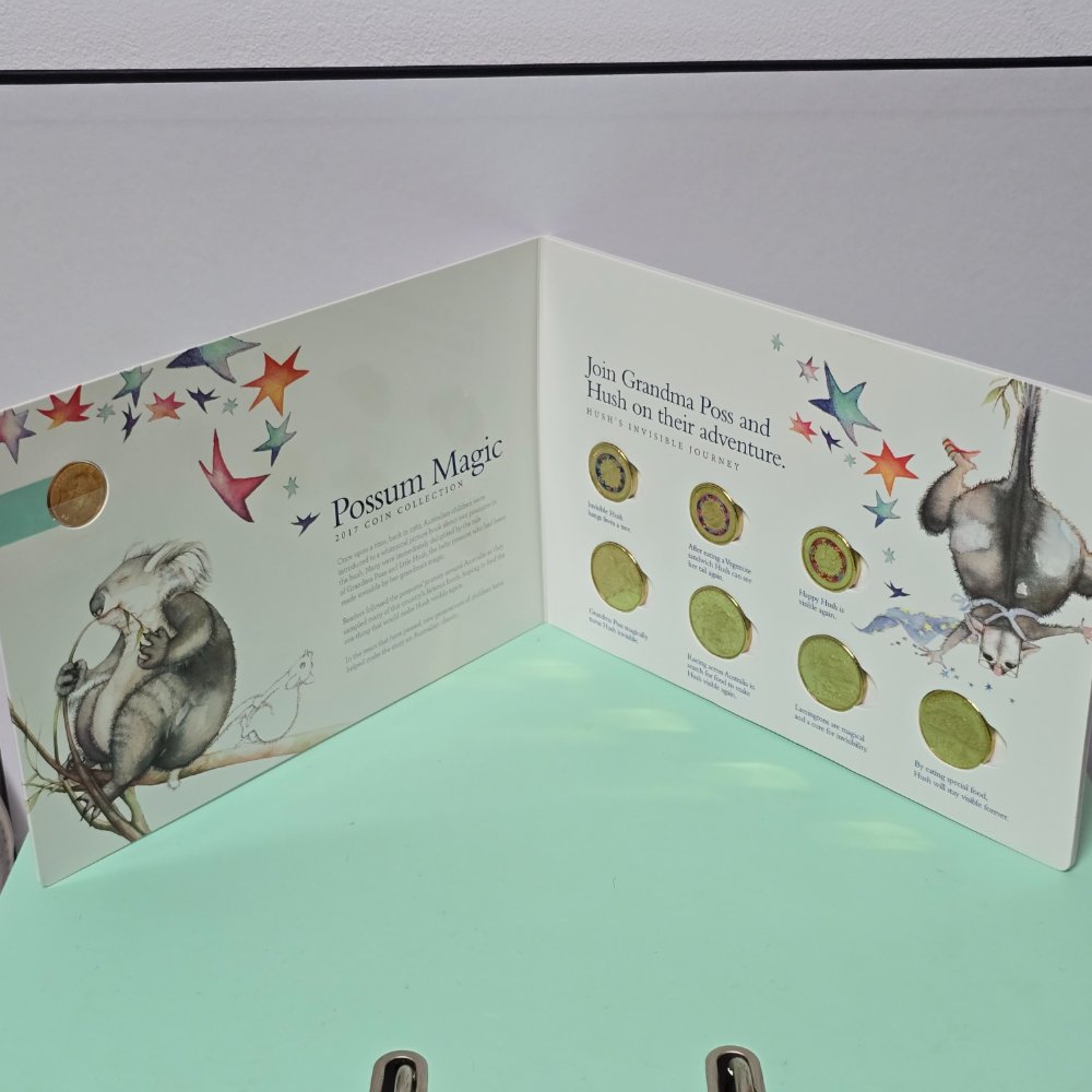 2017 Possum Magic 8 Coin Collection  by the Royal Australian Mint inner folder