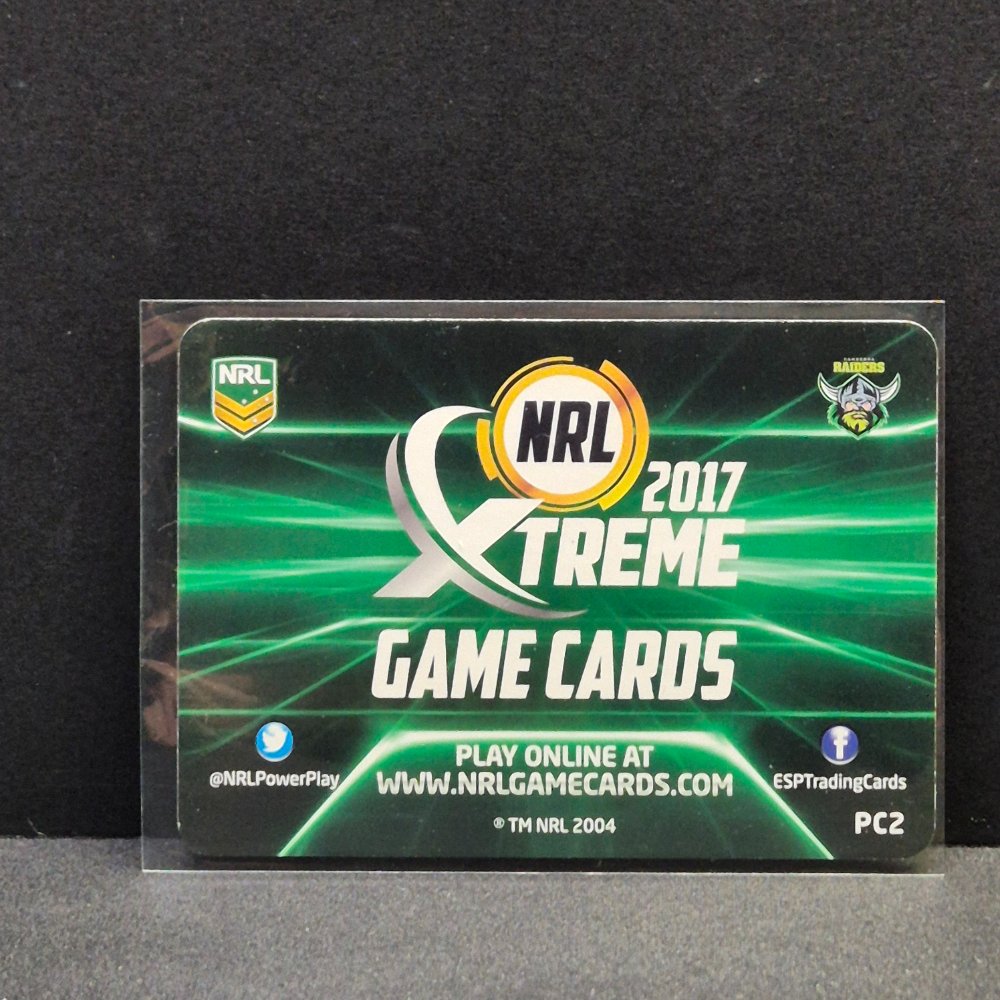 2017 NRL Xtreme - Power Card - PC2 - Jordan Rapana