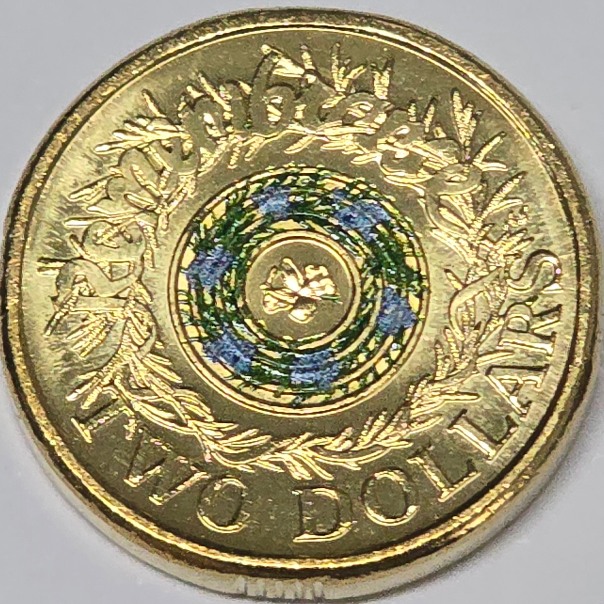 2017 $2 Remembrance Day Rosemary single unc coin reverse