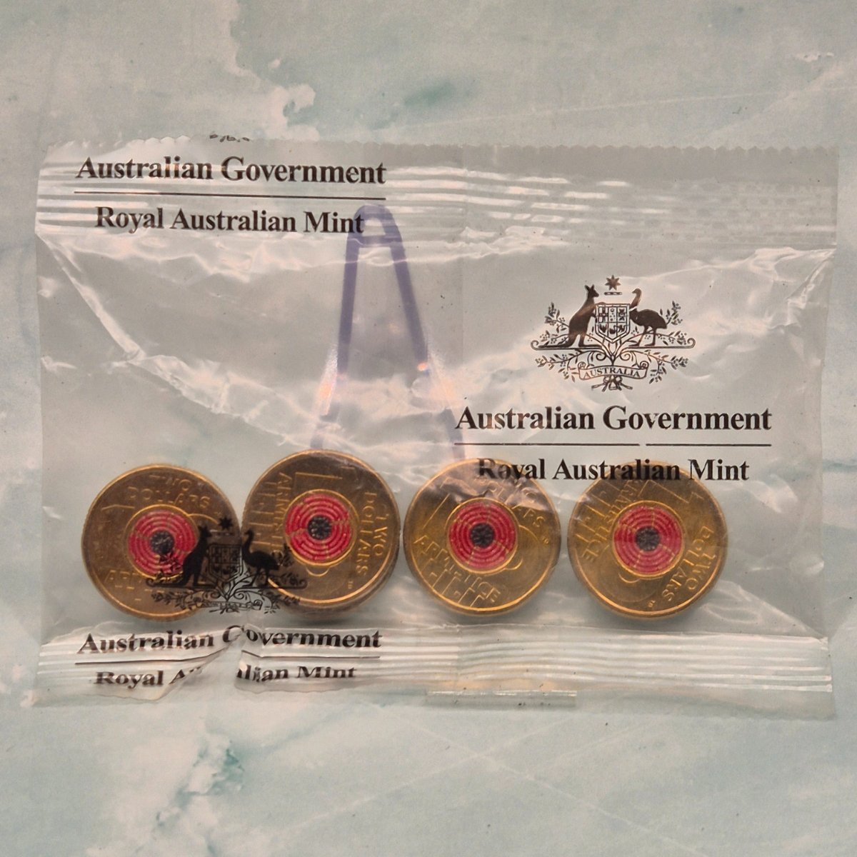 2018 $2 Royal Australian Mint Five Coin Bag sealed with Armistice Centenary coins