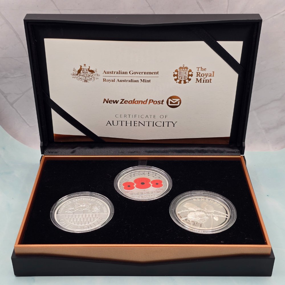 2018 Armistice Centenary Silver Three Coin Proof Set