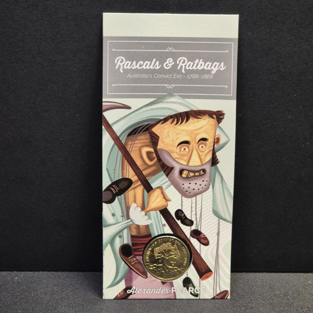 2018 $1 Rascals & Ratbags 'C' Mintmark - Alexander Pearce Uncirculated Carded Coin