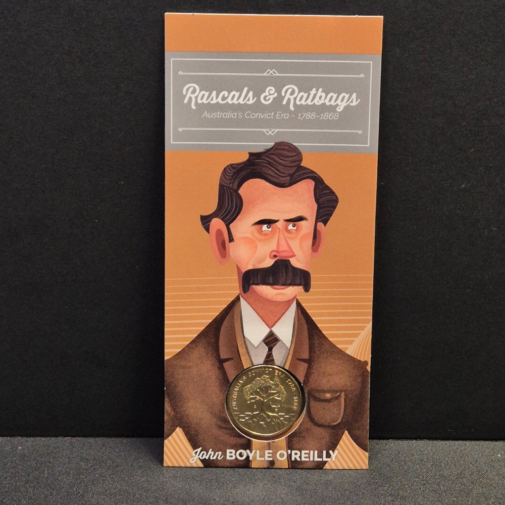 2018 $1 Rascals & Ratbags 'C' Mintmark - John Boyle O'Rielly Uncirculated Carded Coin