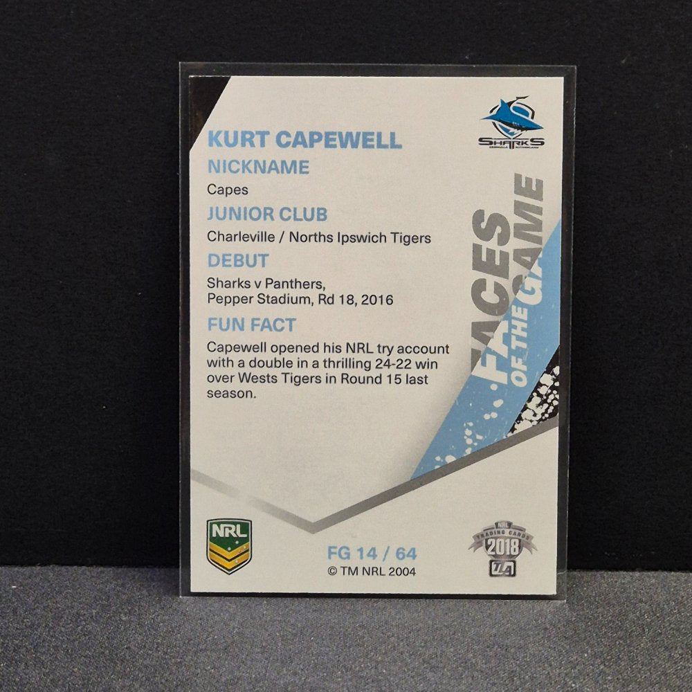 2018 NRL Traders - Faces of the Game - FG14- Kurt Capewell