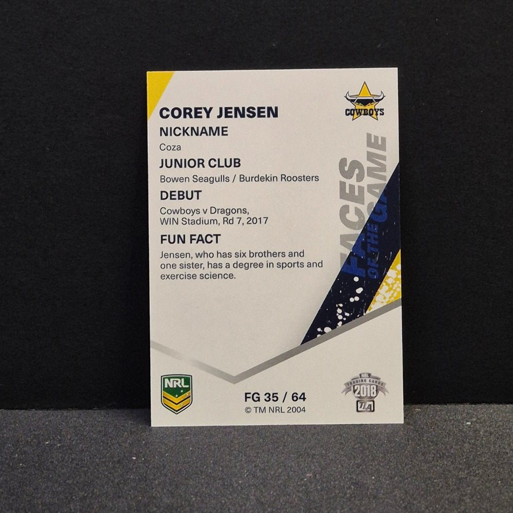 2018 NRL Traders - Faces of the Game - FG35 - Corey Jensen
