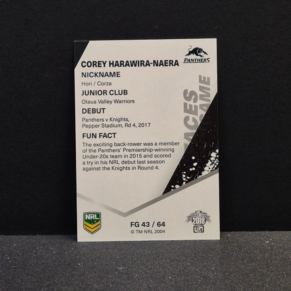 2018 NRL Traders - Faces of the Game - FG43 - Corey Harawira-Naera