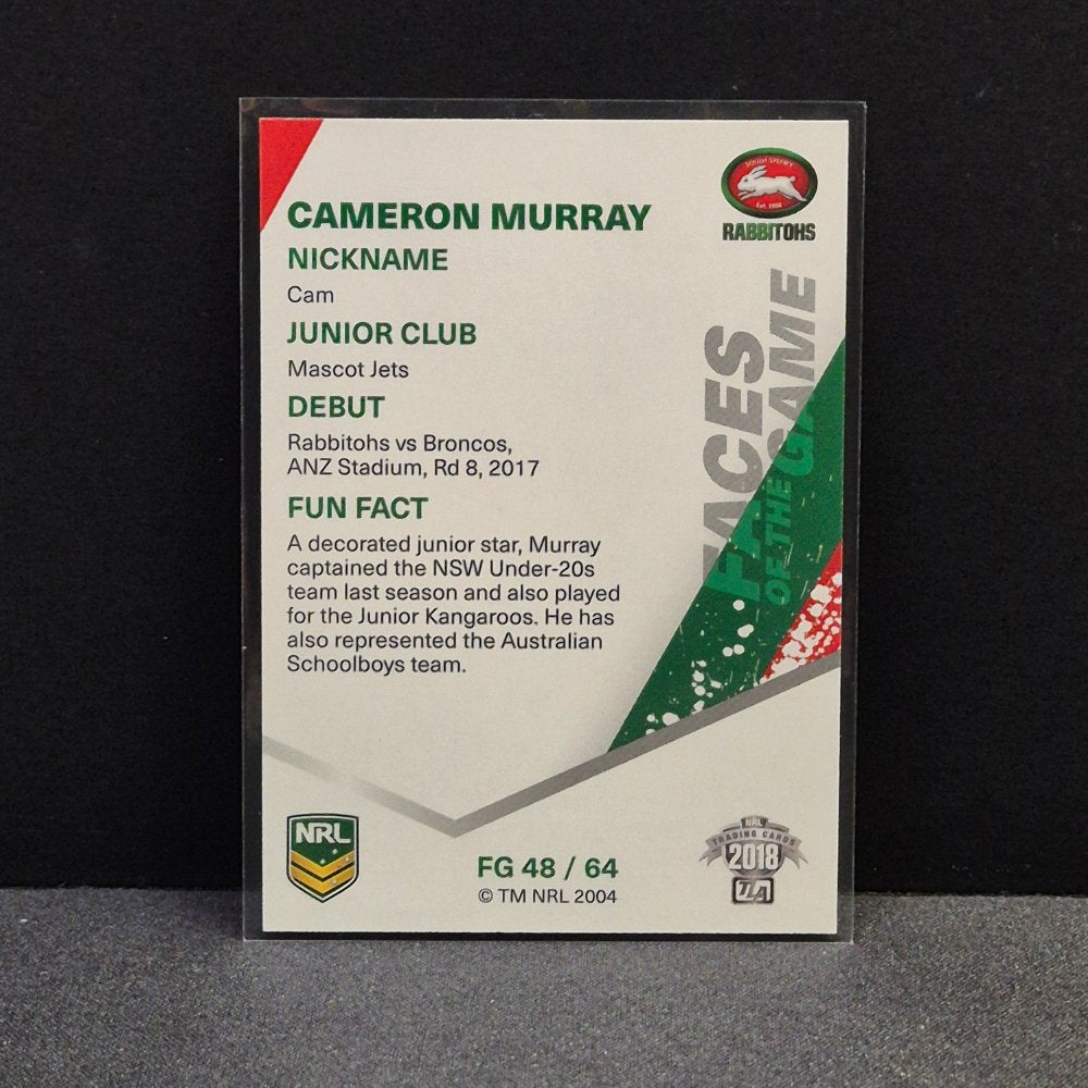 2018 NRL Traders - Faces of the Game - FG48- Cameron Murray