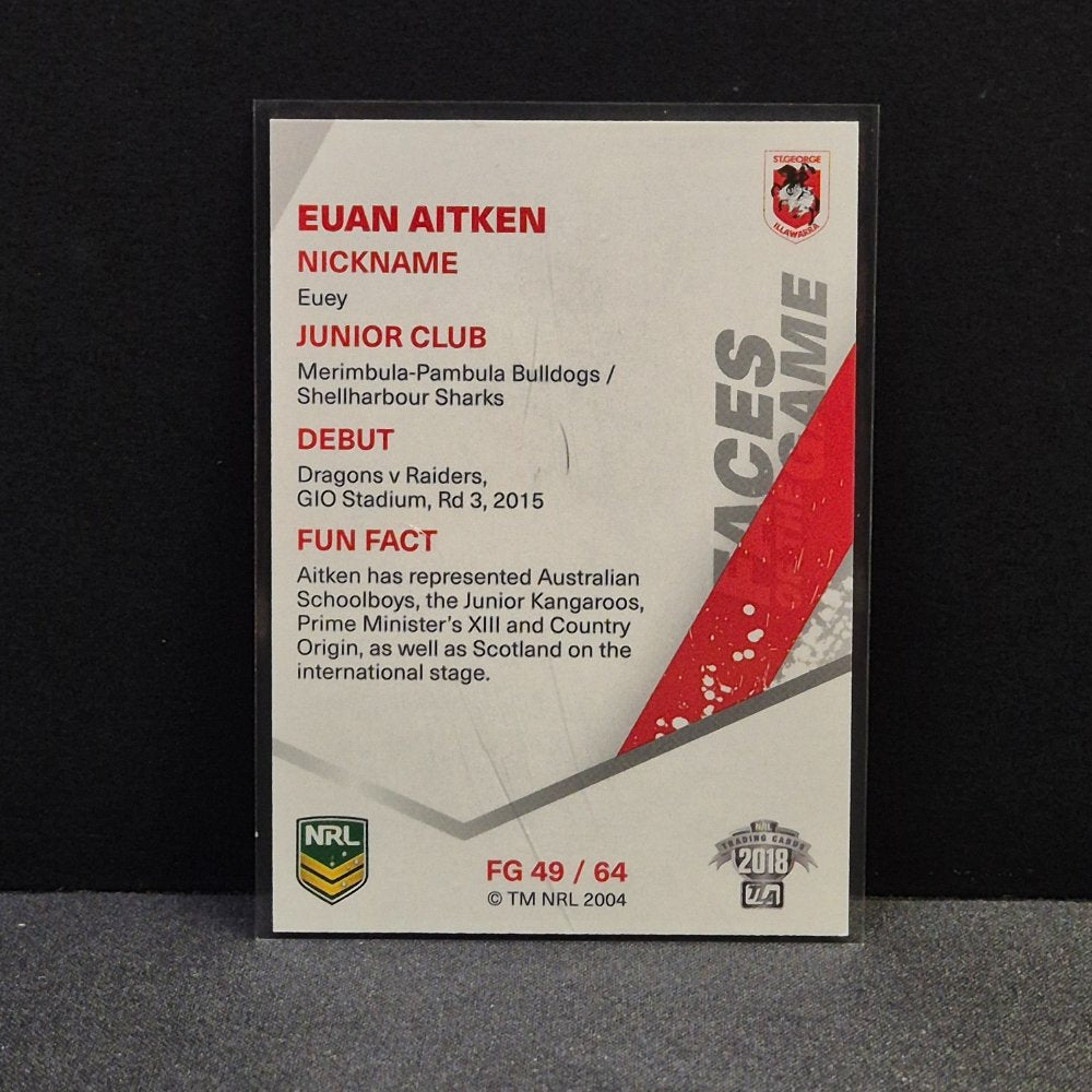 2018 NRL Traders - Faces of the Game - FG49- Euan Aitken