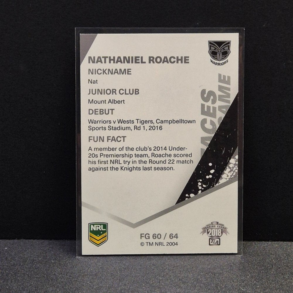 2018 NRL Traders - Faces of the Game - FG60- Nathaniel Roache